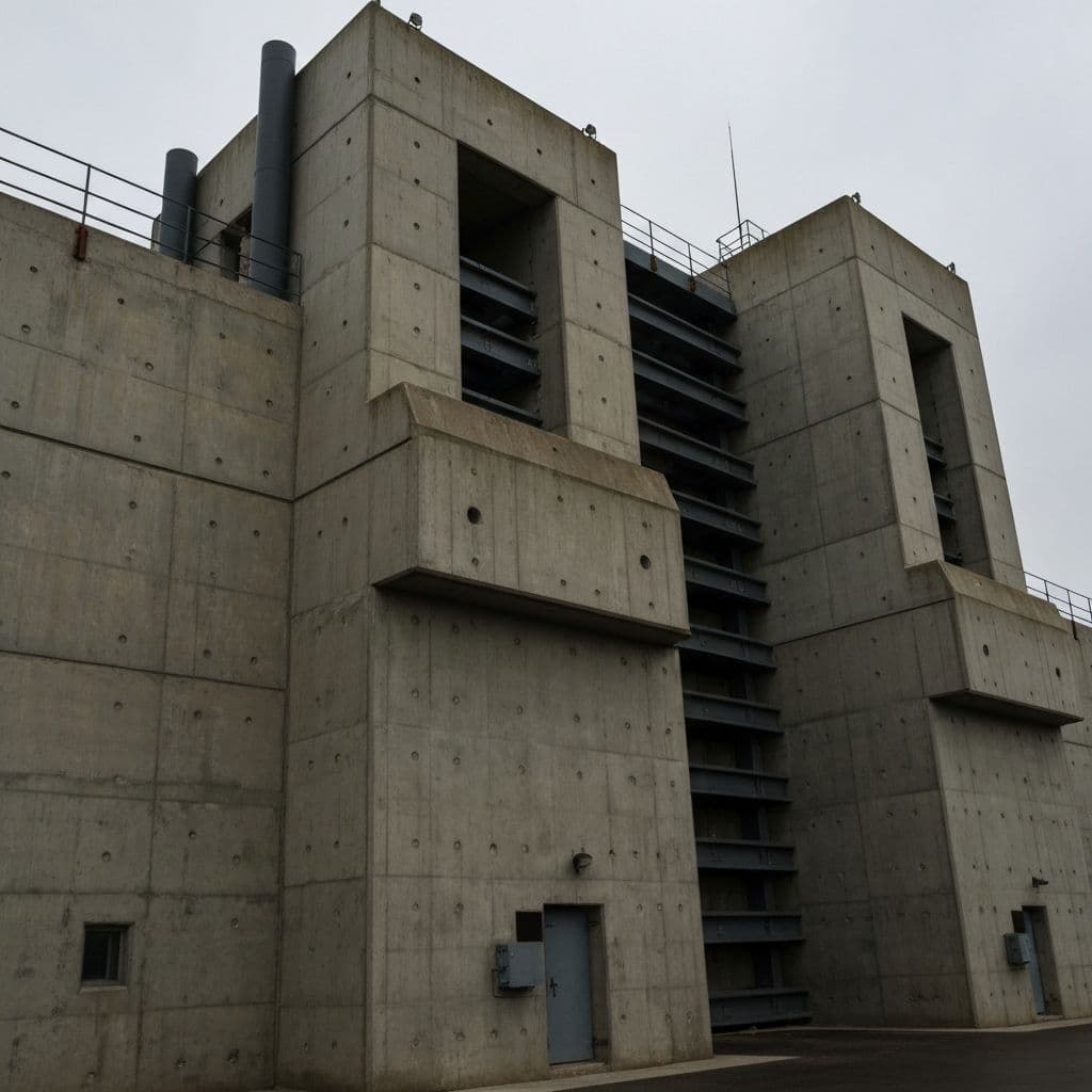 Defense facility with hardened structures