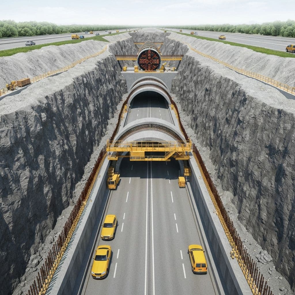 Tunnel boring underground infrastructure