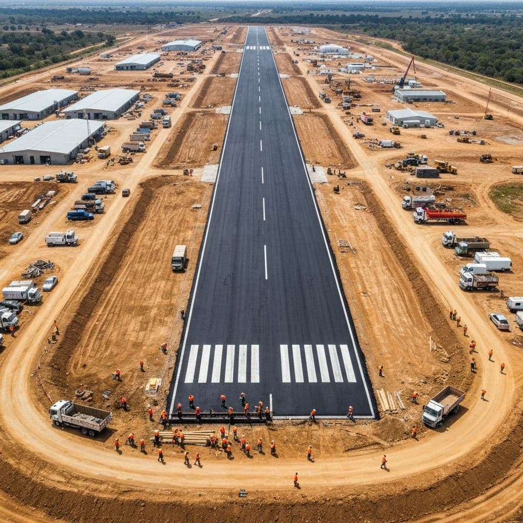 Military air base construction and infrastructure