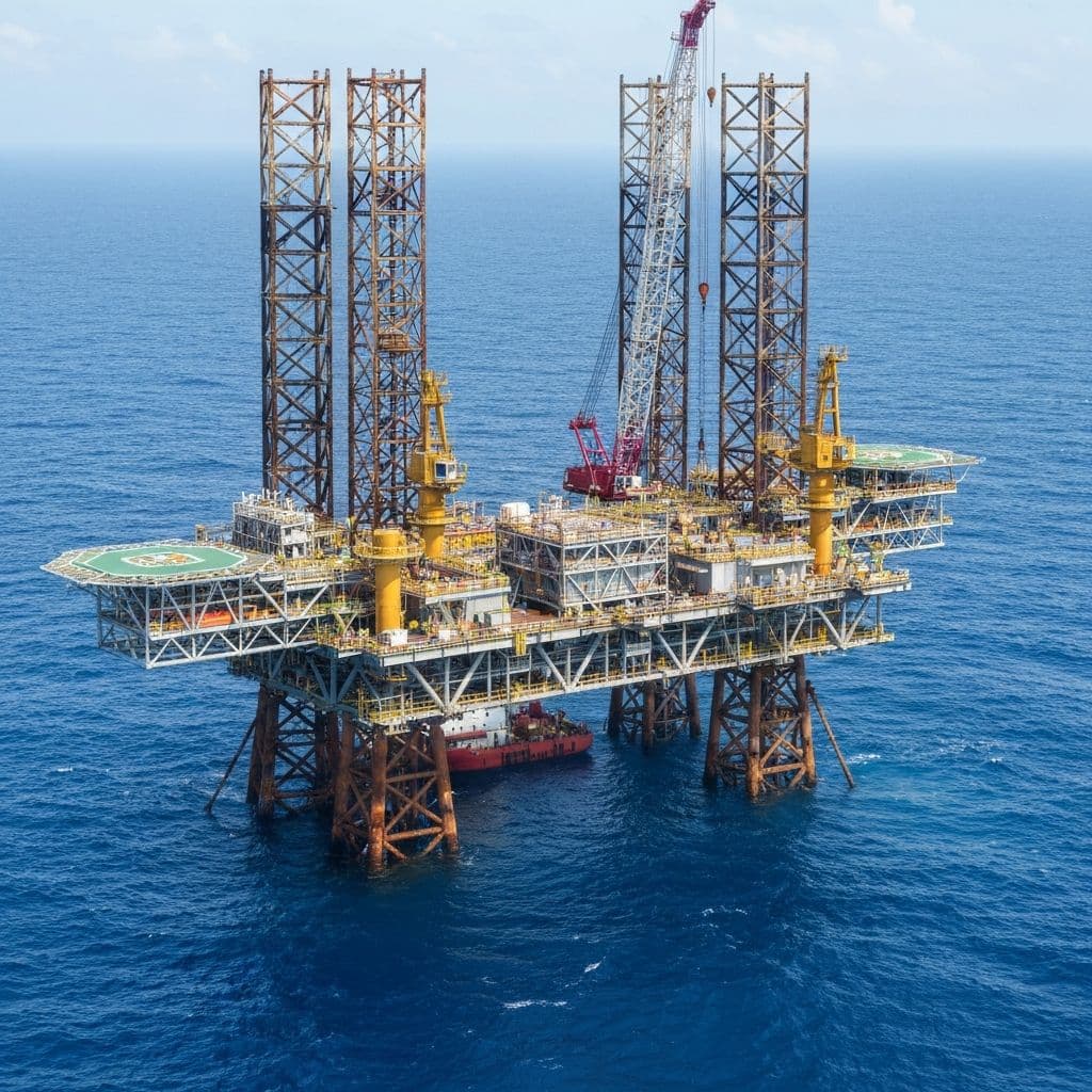Large offshore oil platform