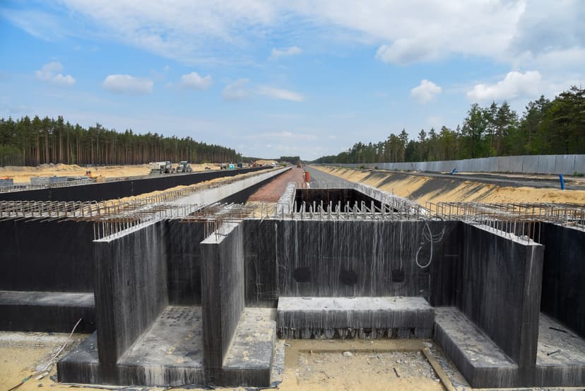 Railway infrastructure project featuring construction project management and materials quality control testing