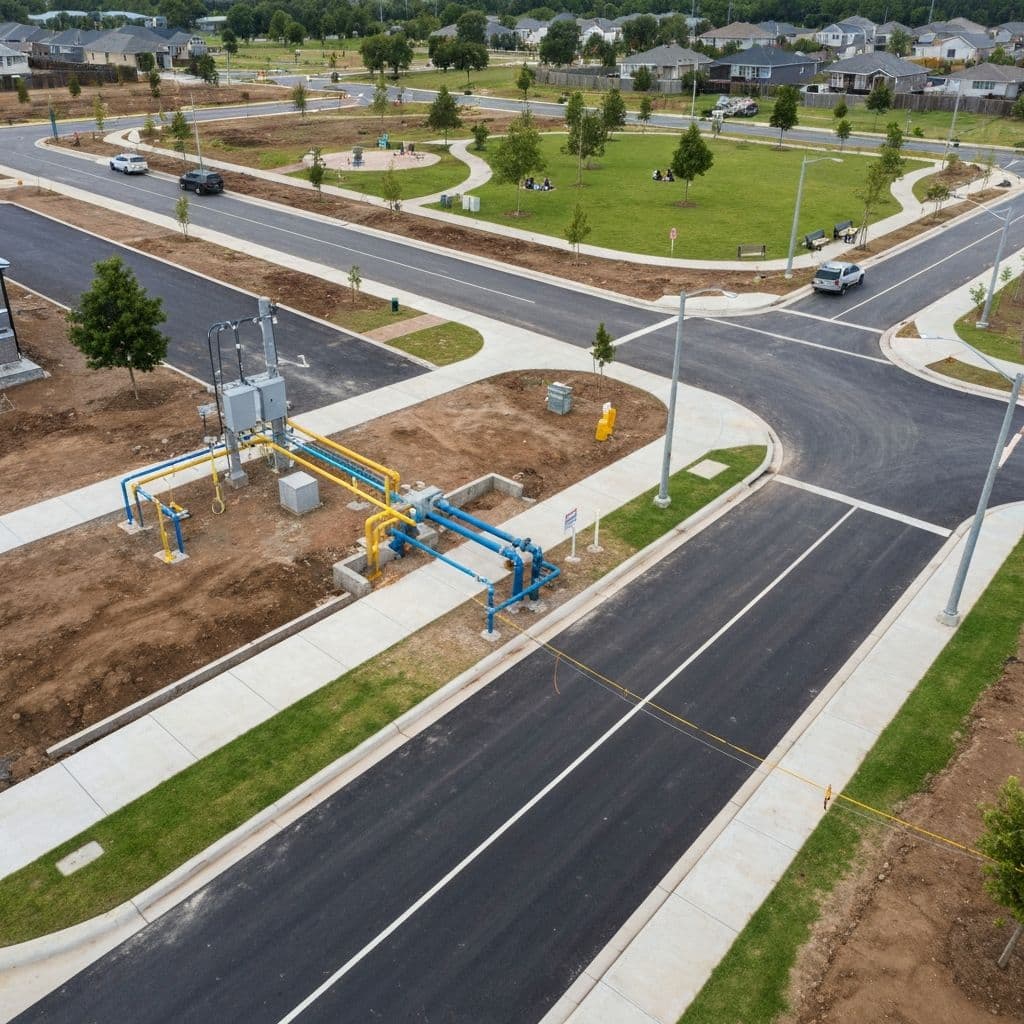 Residential site infrastructure and utilities