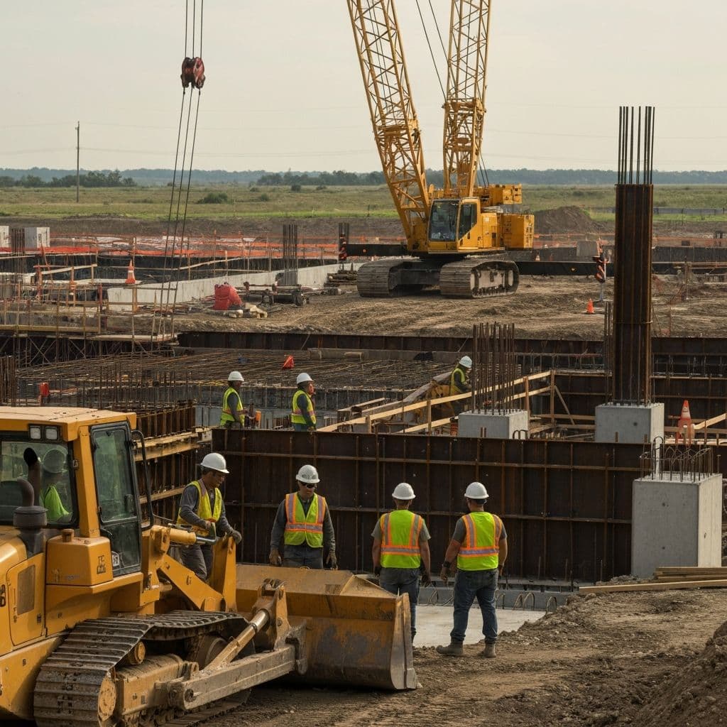 Large scale military installation construction project